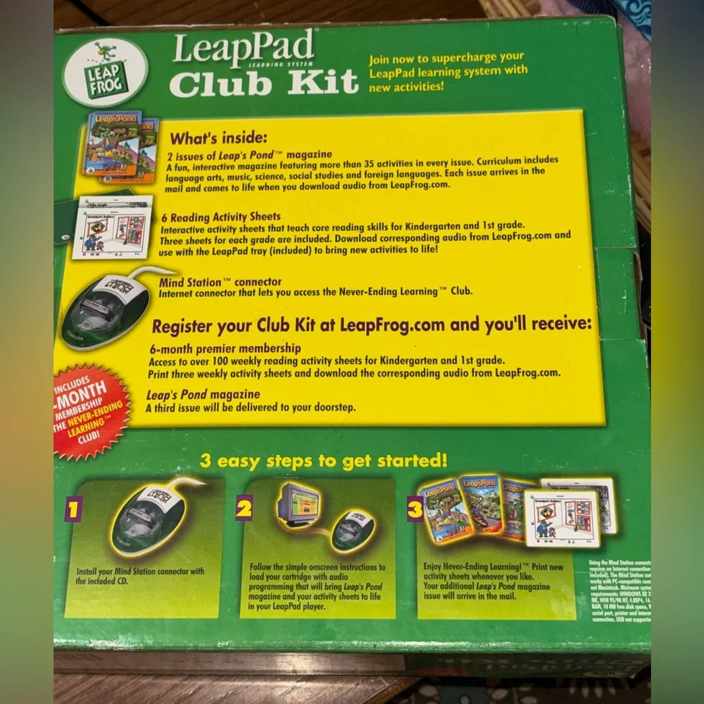 LeapFrog LeapPad Learning System Club Kit vintage - Picture 4 of 4